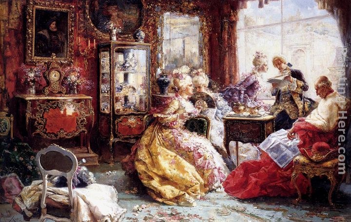 Salvador Sanchez Barbudo An Afternoon In The Salon